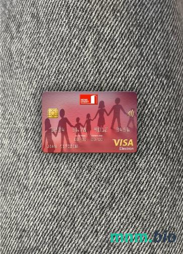 Russia Home Credit bank visa karta elektronowa wygląd fotograficzny skan PSD + zdjęcie